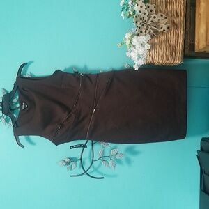 Dark Brown Java fitted dress. NWT Size S
